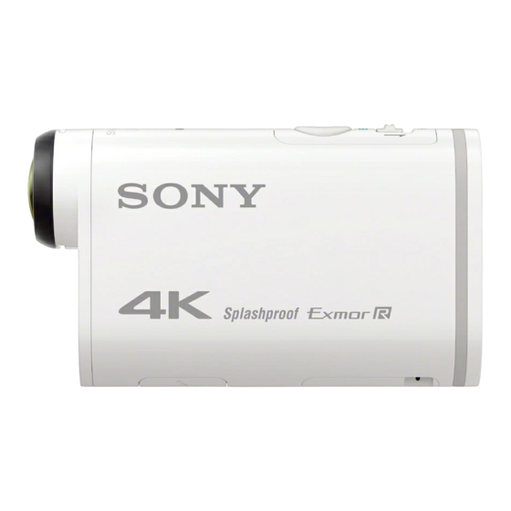 Sony FDR-X1000V Manual Del Usario