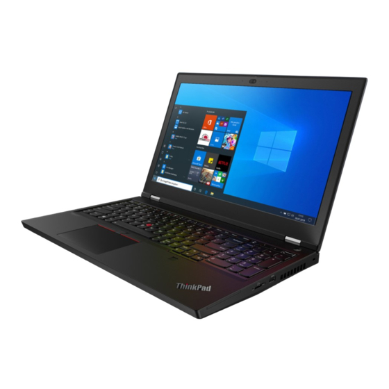 Lenovo ThinkPad P15 Gen 1 Guía De Configuración
