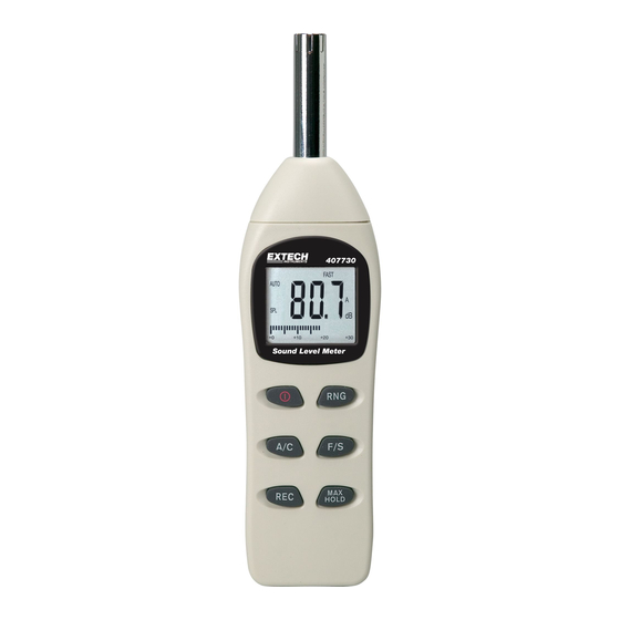 Extech Instruments 407730 Manual Del Usuario
