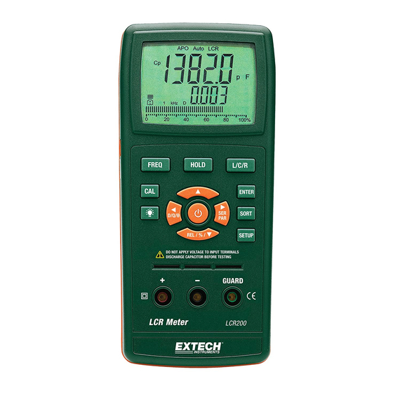 Extech Instruments LCR200 Manual Del Usuario