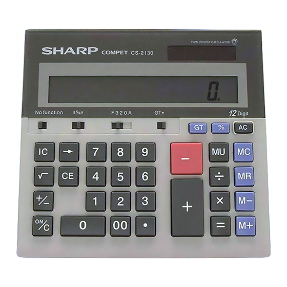 Sharp COMPET CS-2130 Manual De Manejo