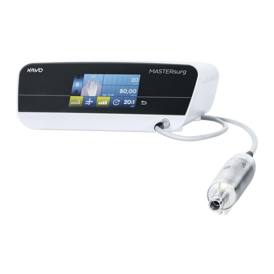 KaVo MASTERsurg LUX Instrucciones De Uso