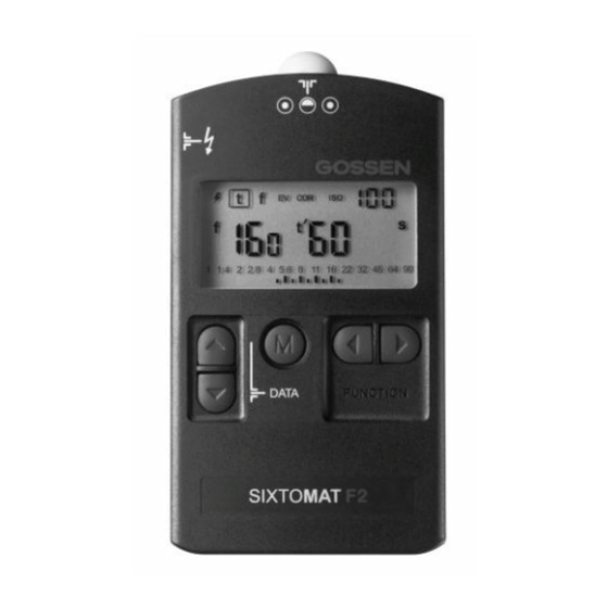 Gossen SIXTOMAT F2 Manual De Instrucciones