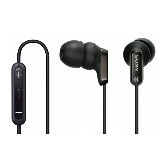 Sony MDR-EX38iP Manual De Instrucciones