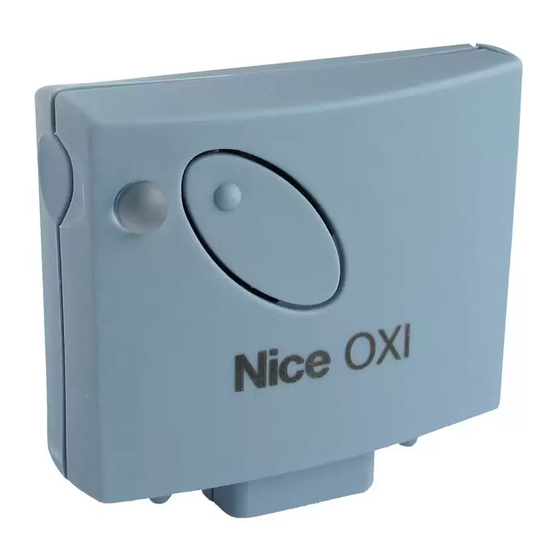 Nice NiceOne OXI/A Serie Manuales