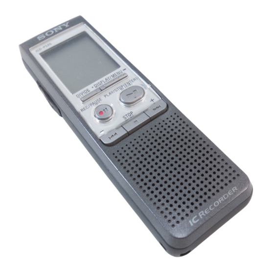Sony ICD-P520 Manual De Instrucciones