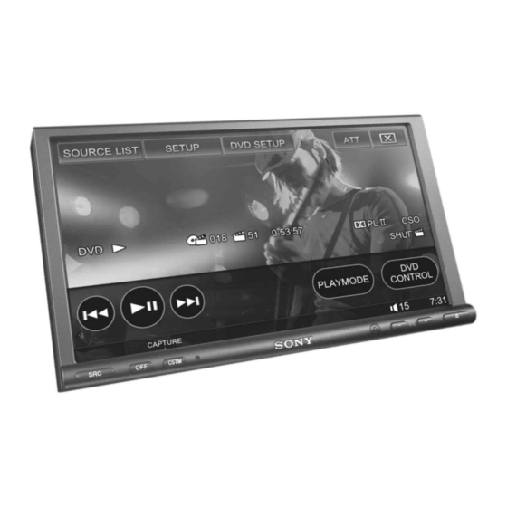 Sony XAV-W1 Manual De Instrucciones