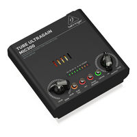 Behringer TUBE ULTRAGAIN MIC300 Guia De Inicio Rapido