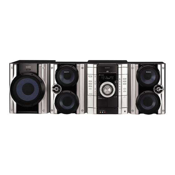 Sony MHC-GX450 Manual De Instrucciones