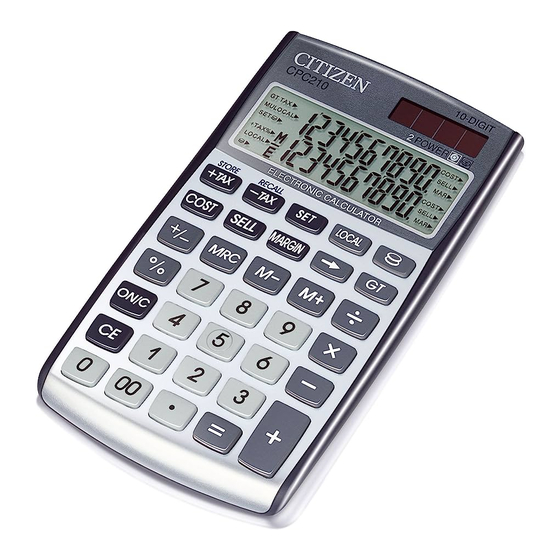 Citizen CPC-210 Manual De Instrucciones