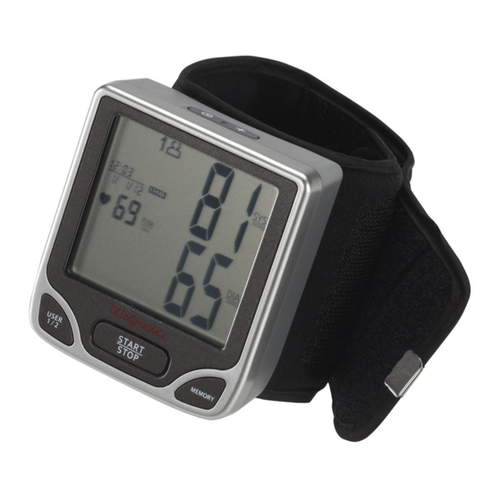 Walgreens DELUXE WRIST WGNBPW-720 Manual De Instrucciones