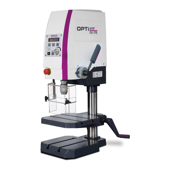 Optimum OPTidrill DX 17E Manual De Instrucciones