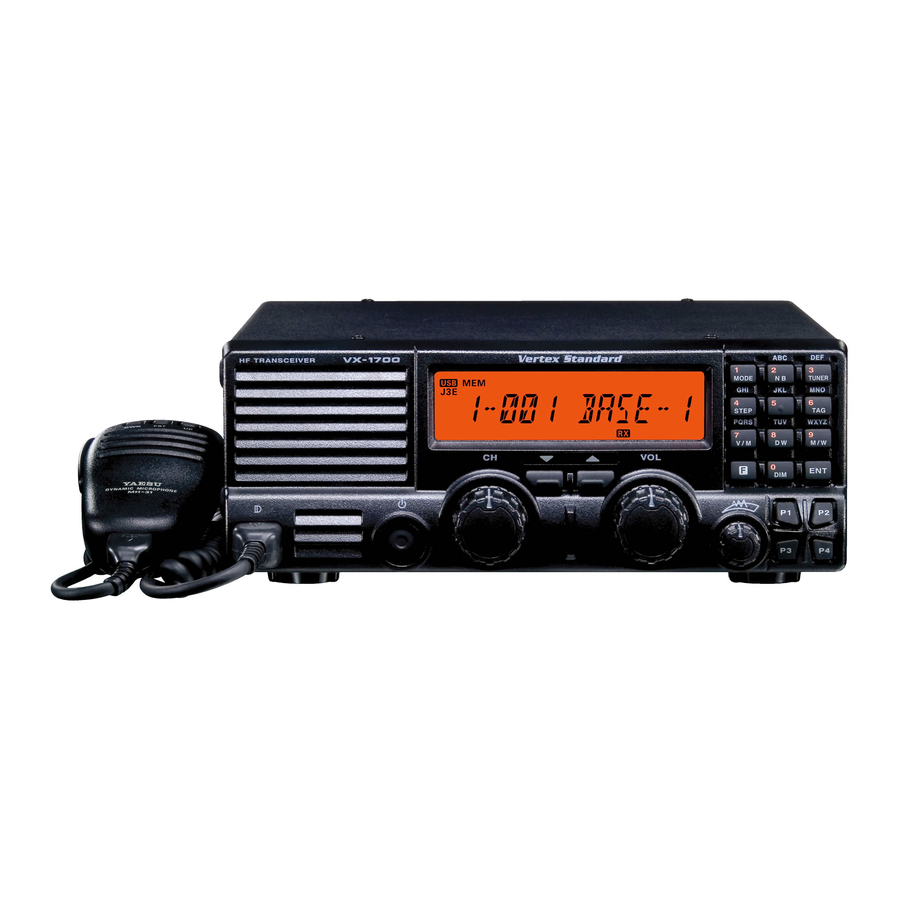 Vertex Standard VX-1700 Manual De Instrucciones