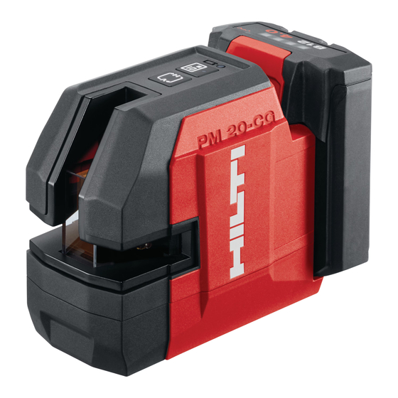 Hilti PM 20-CG Manual De Instrucciones Original