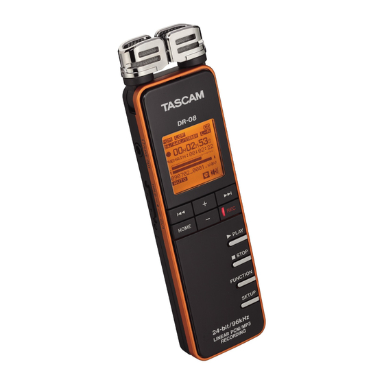 Tascam DR-08 Manual De Instrucciones