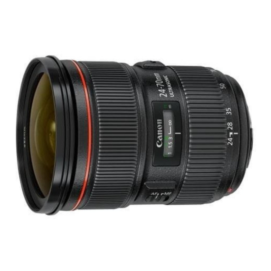 Canon ULTRASONIC EF24-70mm f/2.8L II USM Manual De Instrucciones