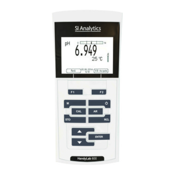 Xylem SI Analytics HandyLab 600 Instrucciones De Operación
