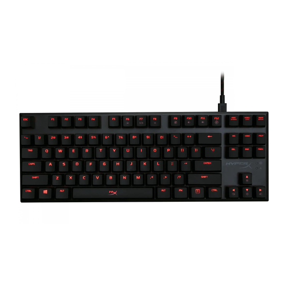 HyperX Alloy FPS Pro Manual De Instrucciones