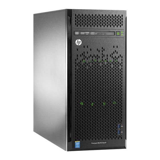 HP ProLiant ML110 Gen9 Guía De Usuario