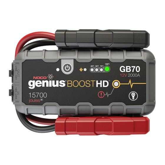 NOCO Genius BOOSTHD GB70 Manual De Instrucciones