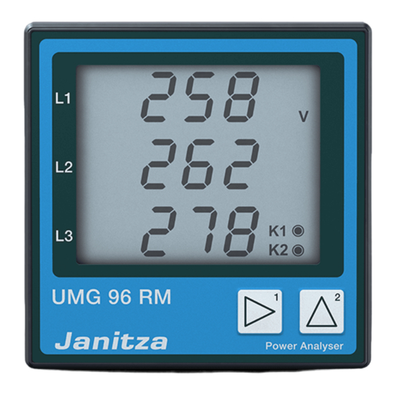 janitza UMG 96 RM-E Manual De Usuario