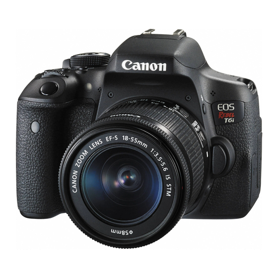 Canon EOS REBEL T6i Manual De Instrucciones De La Función