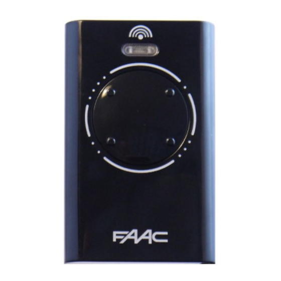FAAC XT 868 SLH LR Guia De Inicio Rapido