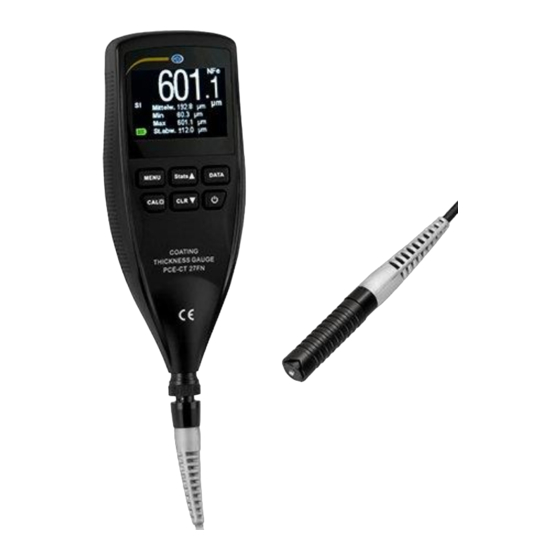 PCE Instruments PCE-CT 27FN Instrucciones De Uso