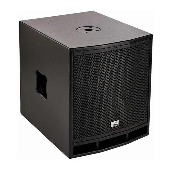 thomann The box CL 112 SUB MKII Manual De Instrucciones