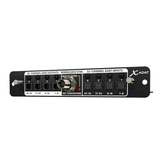 Behringer X-ADAT Guia De Inicio Rapido