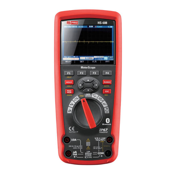RS Pro HS-608 Manual De Instrucciones