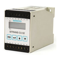 Siemens SITRANS CU02 Instrucciones De Servicio