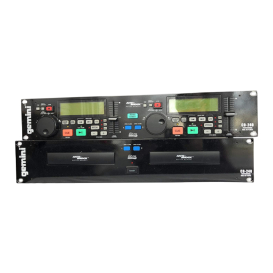 Gemini CD-240 Manual De Funcionamiento