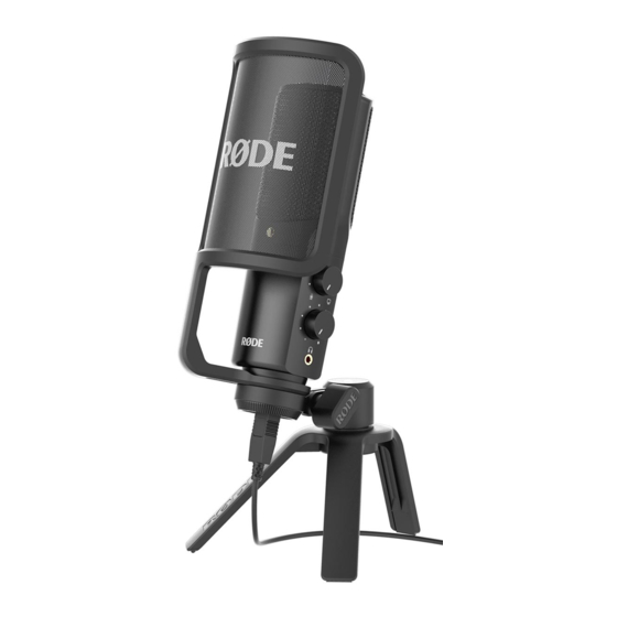 RODE NT-USB Manual De Instrucciones