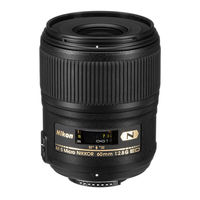 Nikon AF-S Micro NIKKOR 60mm f/2.8G ED Manual Del Usuario