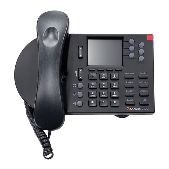 ShoreTel 265 Guía De Usuario
