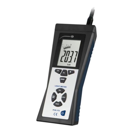 PCE Instruments PCE-172 Manual De Instrucciones