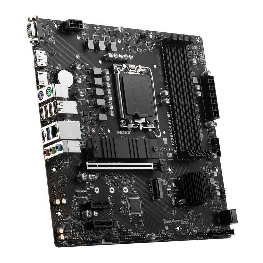 MSI PRO B760M-P DDR4 - Manual de la placa base