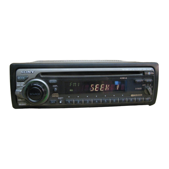 Sony CDX-4180R Manual De Instrucciones