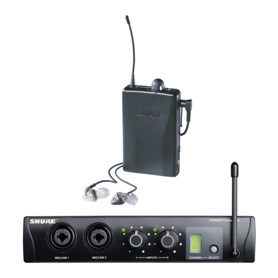 Shure PSM 200 Guia Del Usuario
