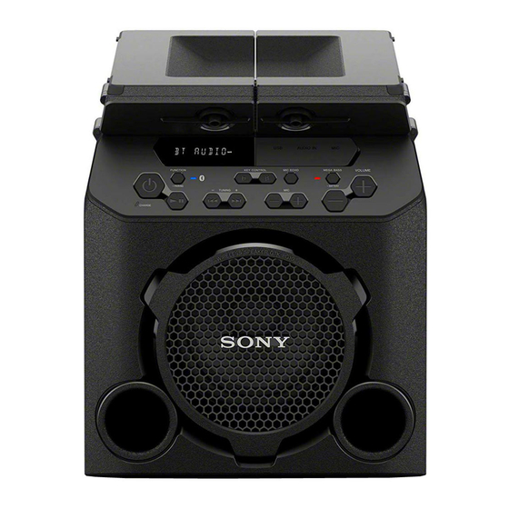 Sony GTK-PG10 Guia De Inicio Rapido