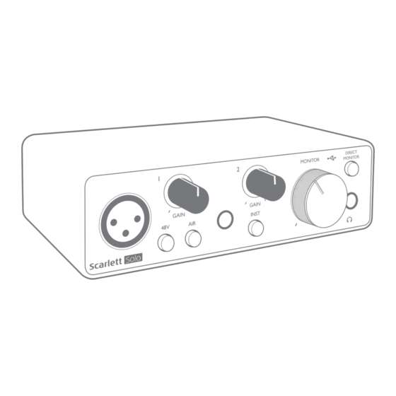 Focusrite Scarlett Solo Guia Del Usuario