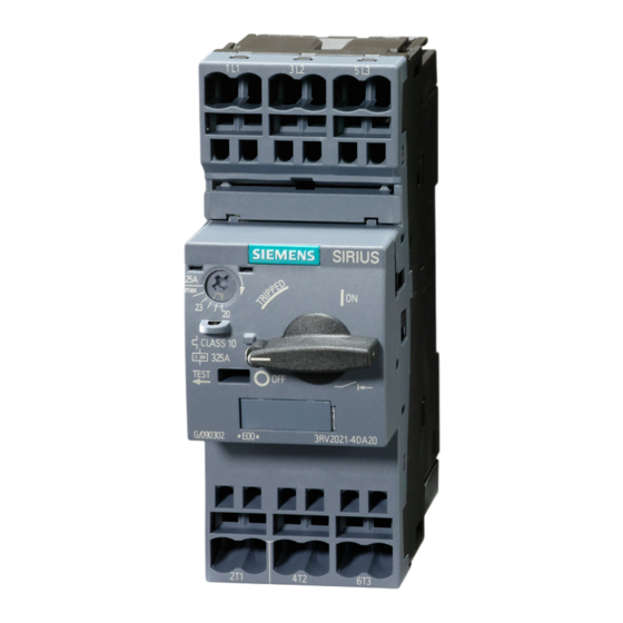 Siemens SIRIUS 3RV2 Manual De Producto