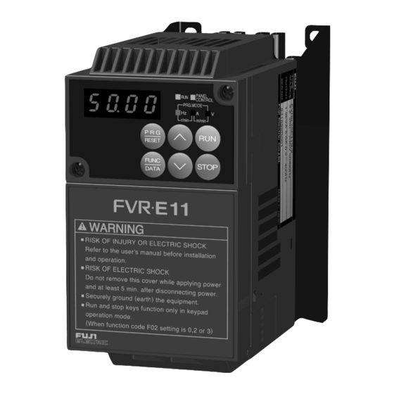 Fuji Electric FVR-E11S-EN Serie Manuales