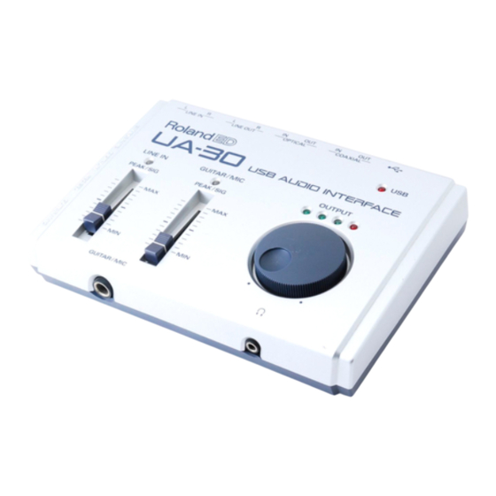 Roland UA-30 Manual Del Usuario