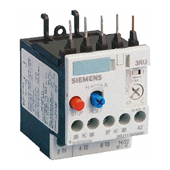 Siemens SIRIUS 3RU1.3 Instructivo