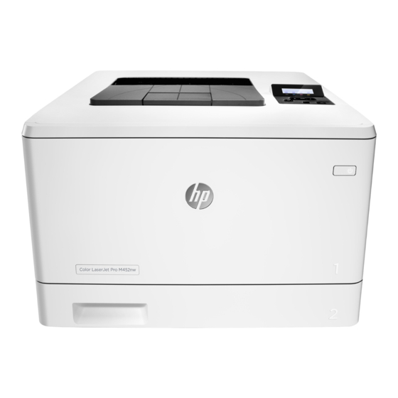 HP Color LaserJet Pro M452 Serie Guia Del Usuario