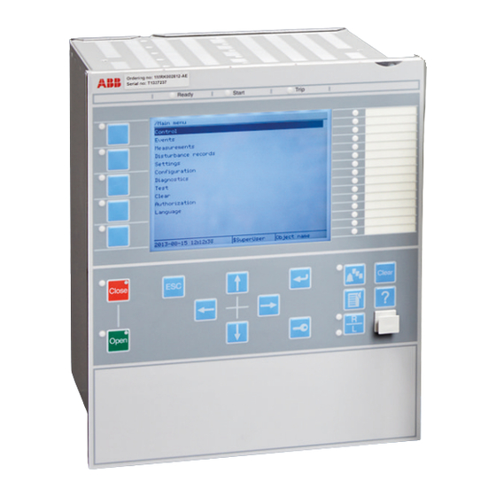 Descripción De La Configuración A31 - ABB RED670 2.0 Guía De Producto ...