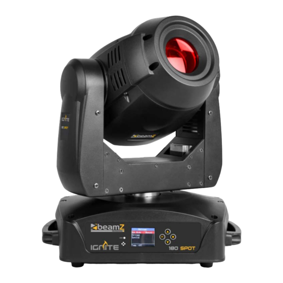 Beamz professional IGNITE180 Spot LED Manuales