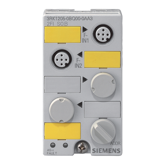 Siemens 3RK1205-0BQ21-0AA3 Instructivo